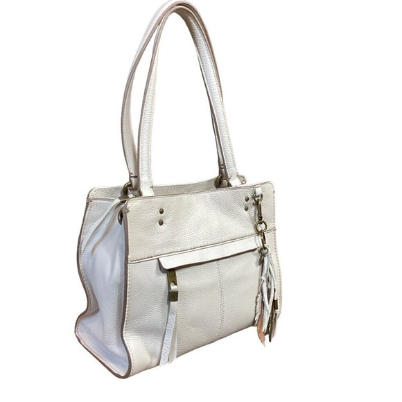 The Sak Alameda Leather Satchel Stone/Cream/Bone Color 207N - Picture 2 of 10